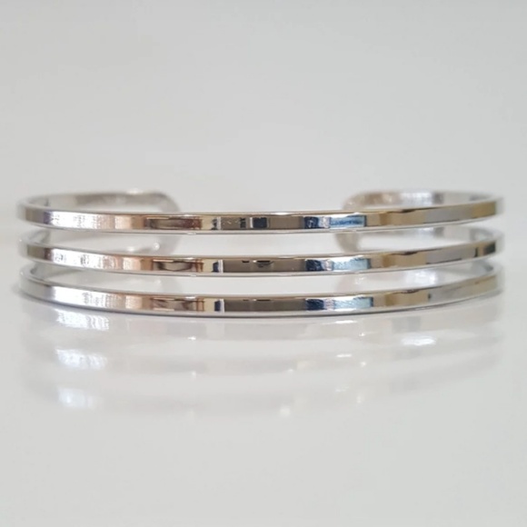 Silver Tone Cuff Bracelet - Picture 5 of 5